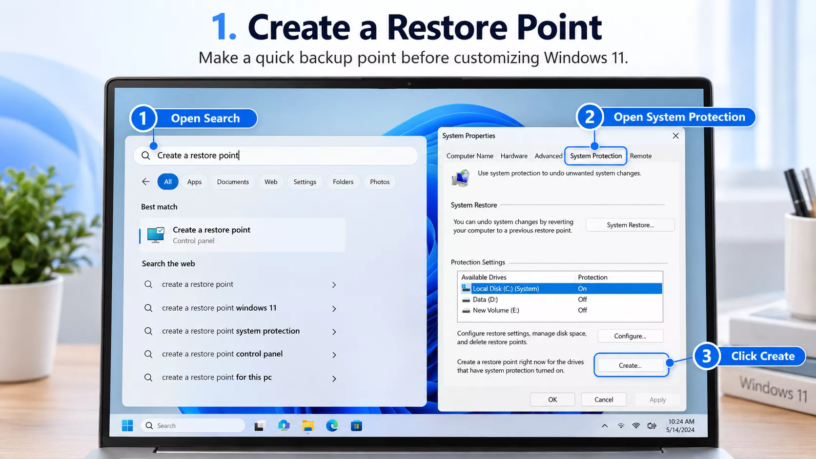 Create a Restore Point in Windows 11