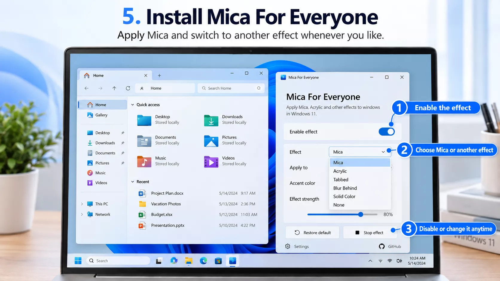 Customize Window Effects with Mica For Everyone